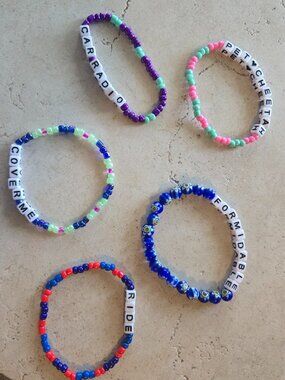 Set of 5 Twenty One Pilots Concert Bracelets - Handmade